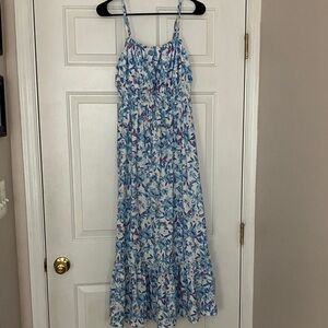 Grace Karin Blue Floral Maxi Dress